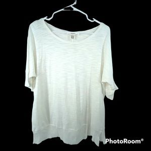 workshop republic clothing white burnout boxy t shirt size Large